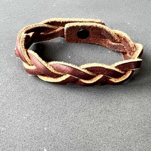 Beautiful braided leather bracelet